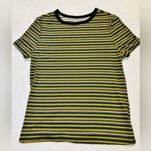 No Boundaries Multicolor Striped Short Sleeve Tee NWOT Size Large